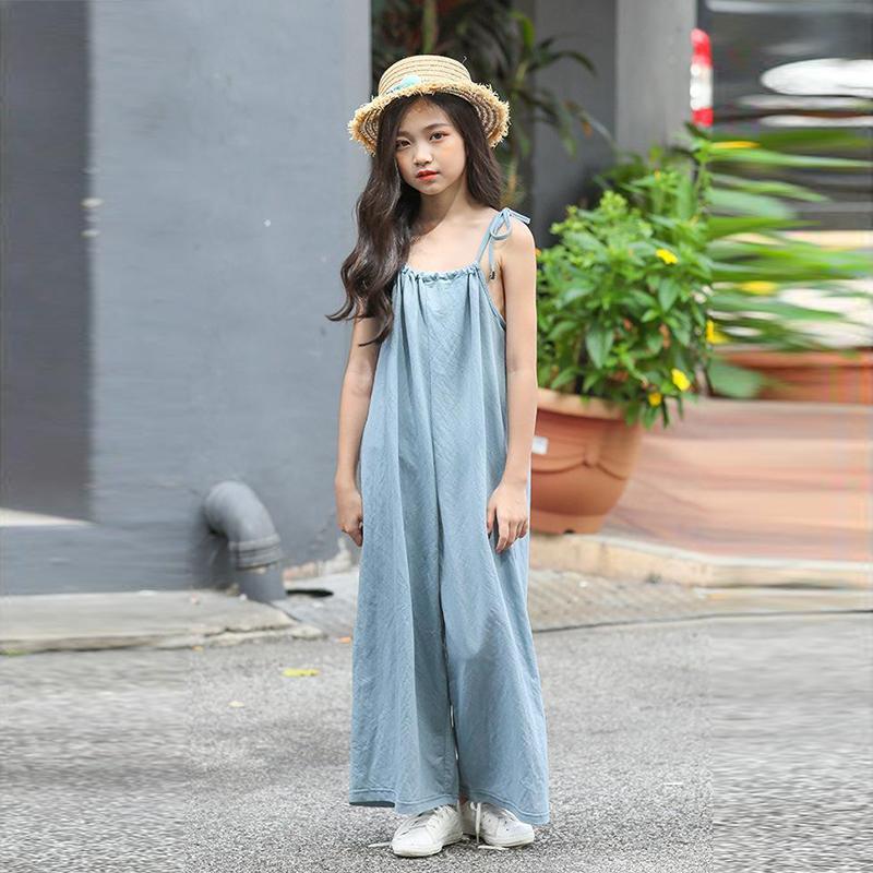 Girls' Bib Summer Children's Sling Jumpsuit Korean Version of Summer Girls Loose Pants