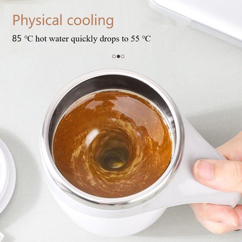 Self Stirring Cup Milk Coffee Mixing Cup Thermal Mug Smart Juice Blender Lazy Automatic Rotating Stainless Steel Water Bottle