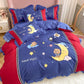 Four-piece Thick Brushed Bed Skirt Student Princess Style Sheet Duvet Cover Bedding