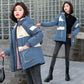 Winter Women's Color Matching Party Overcomes The Loose Short Workwear Padded Jacket