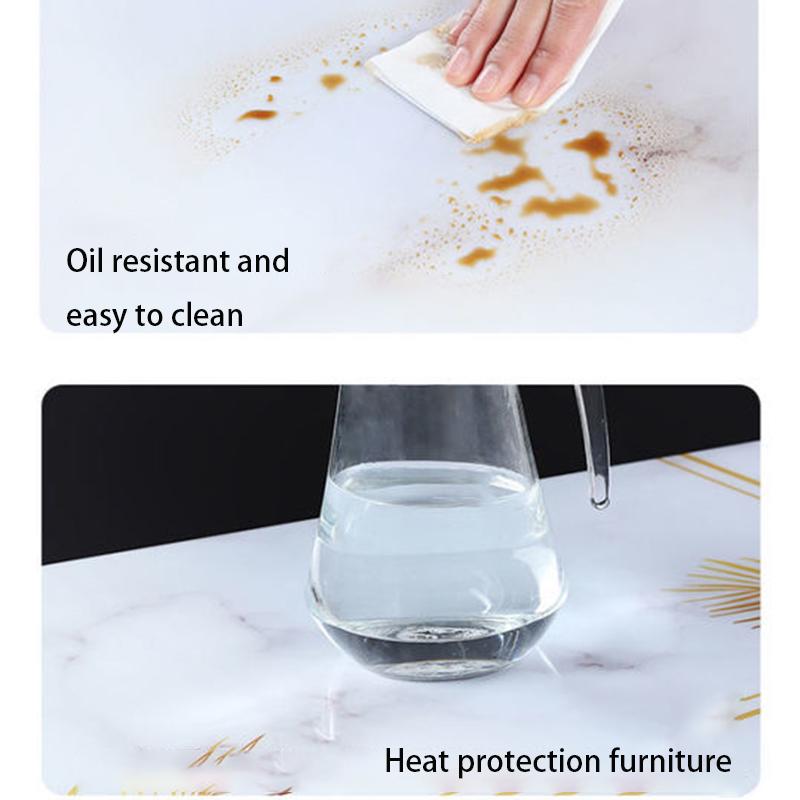 Printing Table Mat Waterproof and Oil-proof Disposable Tablecloth Nordic Pvc Crystal Plate Light Luxury Soft Glass Coffee Table Mat