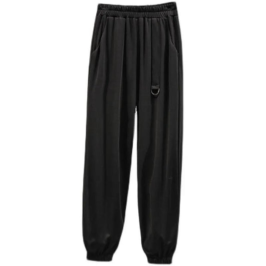 Fat Girl Casual Nine-point Pants Spring and Summer Clothes Trendy Loose and Thin Wild Large Size Wide-leg Sports Pants