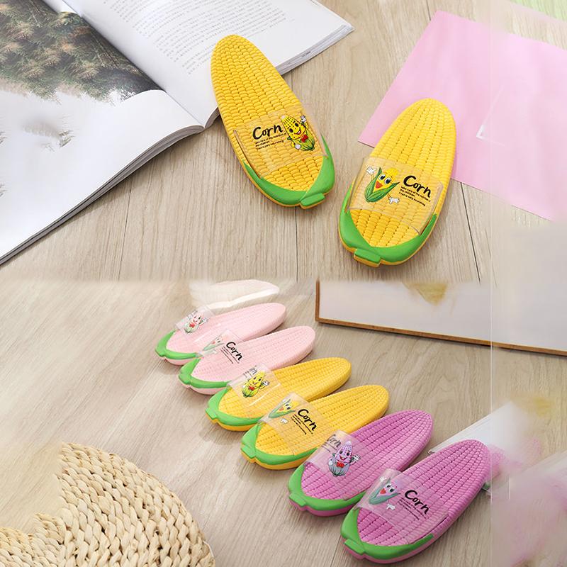 Creative Net Red Corn Slippers Parent-child Indoor and Outdoor Bathroom Soft Bottom Non-slip Leisure Trend Korean Sandals and Slippers
