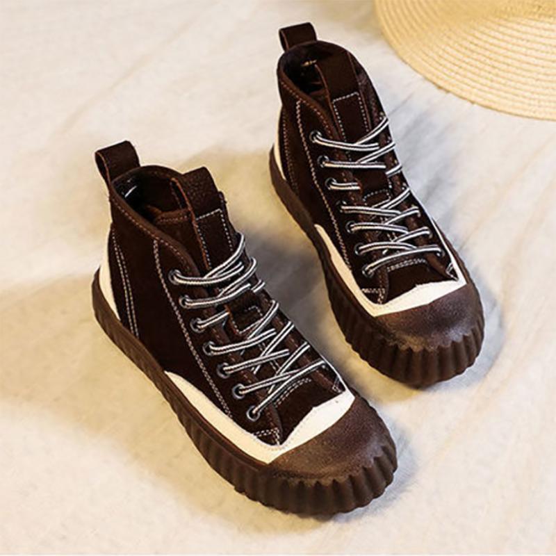 Ladies High-top Canvas Shoes Student Retro Style Sneakers All-match Casual Sports Shoes