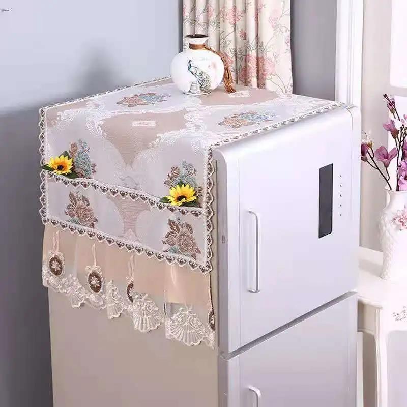 High-grade Lace Refrigerator Cover Dust Cover Single Door Double Door Universal Refrigerator Cover Cloth 55*140cm