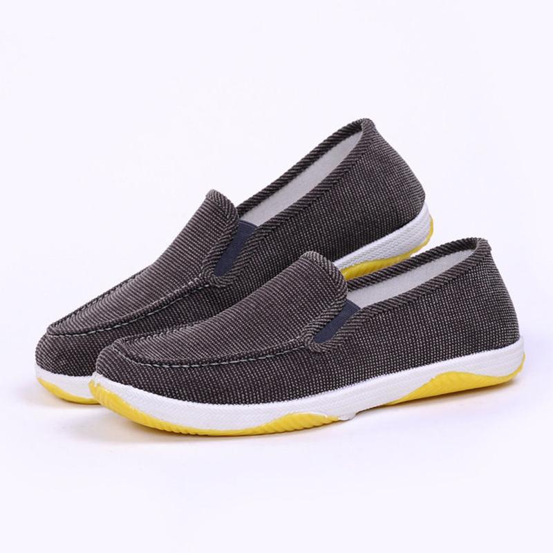 Old Beijing Men's Casual Cloth Shoes Anti-skid and Breathable Work Shoes with Tendon Sole Spring and Autumn Canvas Shoes