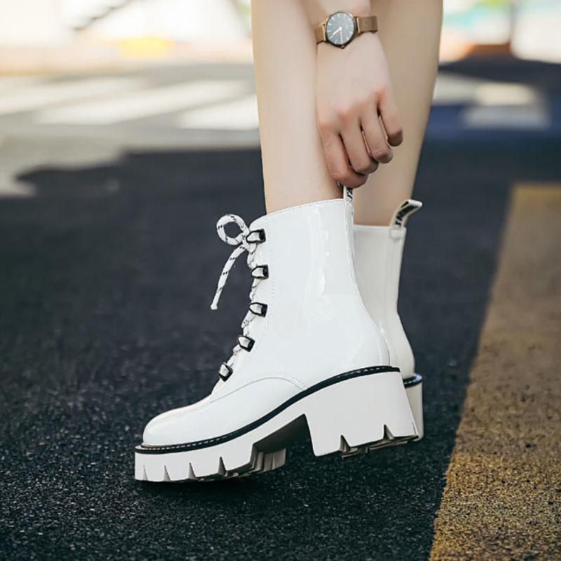 Martin Boots Female British Style Leather Comfortable Thin Style All-match Thin Spring and Autumn Single Boots