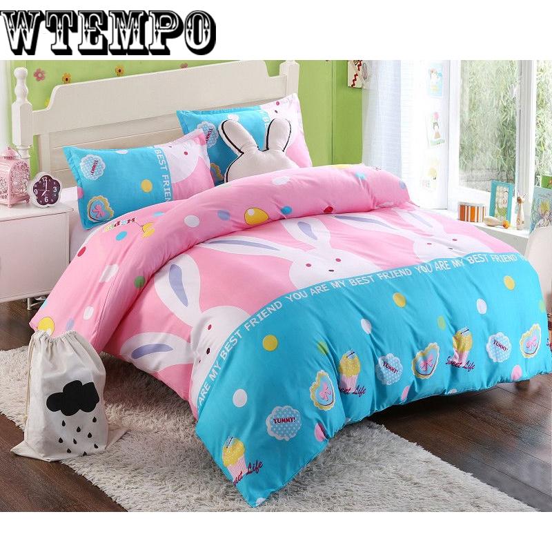 Brand Bed four-piece bedroom home bedding set comfortable soft cotton printed quilt cover