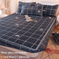 Bed Pillowcase Three-piece Non-slip Fixed Bed Cover Thickened Cotton Breathable Dust-proof Cover Mengsi Protective Cover Double Bed Set
