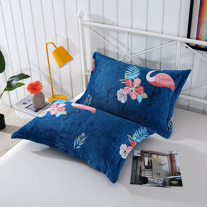Flannel Pillow Case Pair of Adult Student Coral Fleece Pillow Case Pillow Case