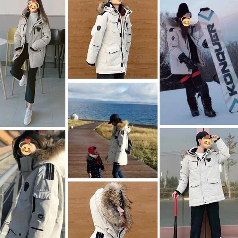 Women's Short Down Jacket Korean Star Outdoor Winter Coat Large Size Women's Autumn and Winter Big Fur Collar Warm Cotton Clothing Couple Clothes