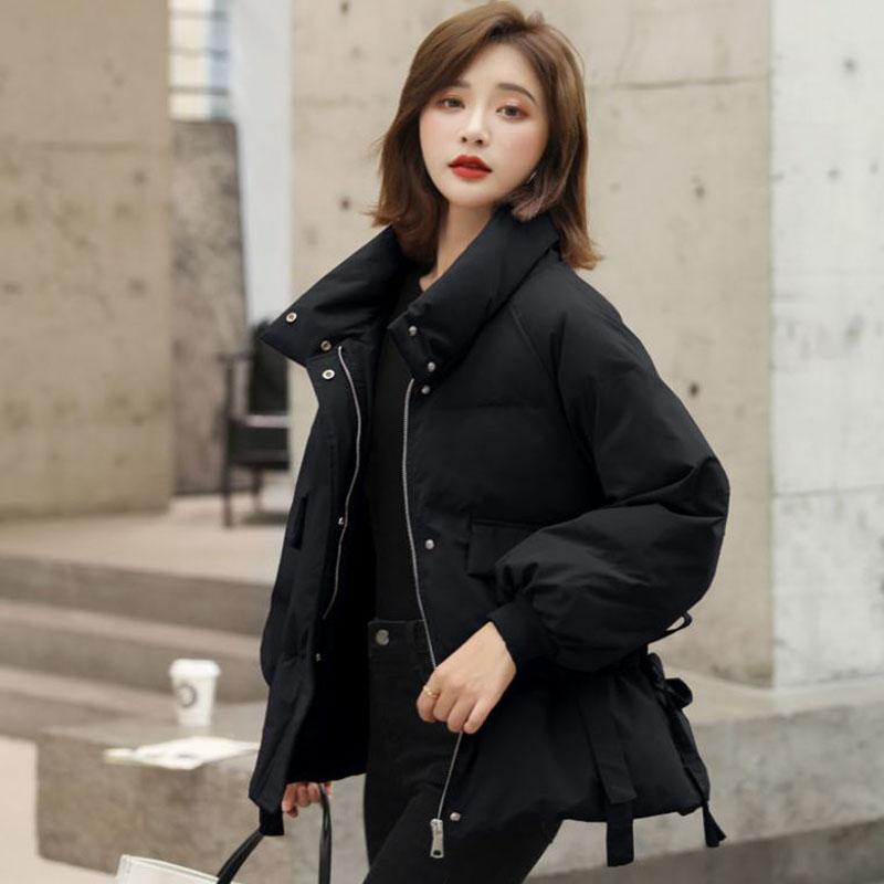 Winter Women's Korean Down Jacket Short Stand-up Collar Loose Cotton-padded Jacket Thick Bread Padded Jacket