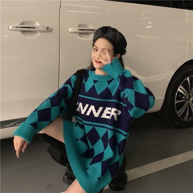 Wild Thickening Pullover Sweater Women Loose Long Sleeved Sweater Autumn and Winter