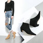 Fashion Stretch Ankle Women Boots Sexy Pointed Toe High Heel Women Shoes Ladies Winter Party Shoes