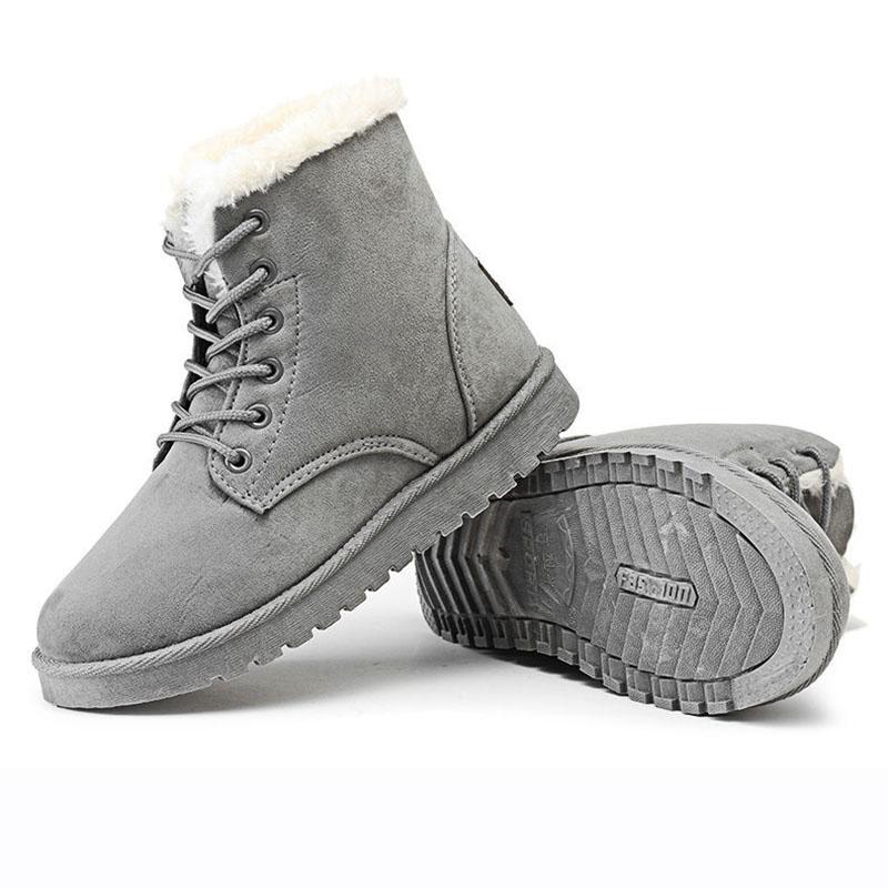 Snow Boots Thick Winter Plus Velvet Martin Boots Female Short Boots Martin Boots Short Tube Plus Velvet Boots Waterproof and Non-slip