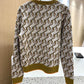 Autumn  Winter Jacquard Long-sleeved Round Neck Pullover Sweater Knit Sweater Women Loose Padded Bottoming Shirt