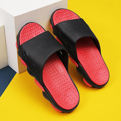 Men's Large Size Non-slip Indoor Bathroom Flat Slippers Spring Summer Outdoor Beach Slip-on Slippers