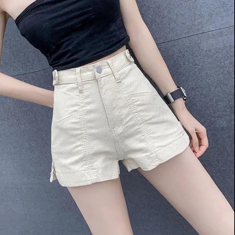 Large Size Women's Wide-leg Pants, Fat Girl Shorts, Women's Thin Summer 200 Pounds Were Thin, All-match Denim Shorts Women