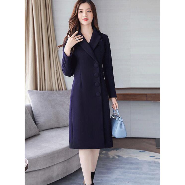 Woolen Coat Women Wool Jacket Long Coats Plus Size Wool Blend Overocat Ladies Warm Outerwear
