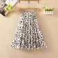 Floral Skirt Women's High Waist Mid-length Summer Fashion Casual Printed Chiffon Skirt