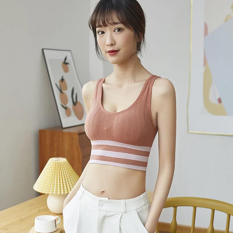 U-shaped INS Style Running Shockproof Gather Fitness Anti-sagging Thin Threaded Bottoming Sports Underwear Bra