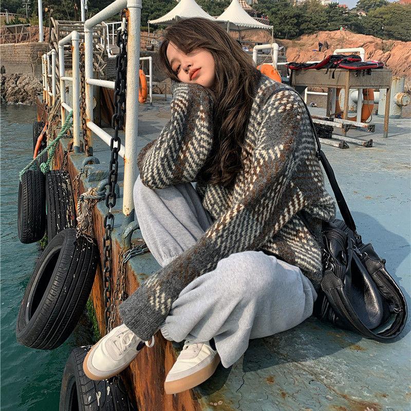 Sweater Women's Winter Thick  Loose Outer Wear Casual Design Sense Long-sleeved Hedging Autumn Winter Base Fashion