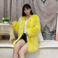 Fox Fur Coat Female Autumn and Winter Mid-length Imitation Raccoon Mink Velvet Coat