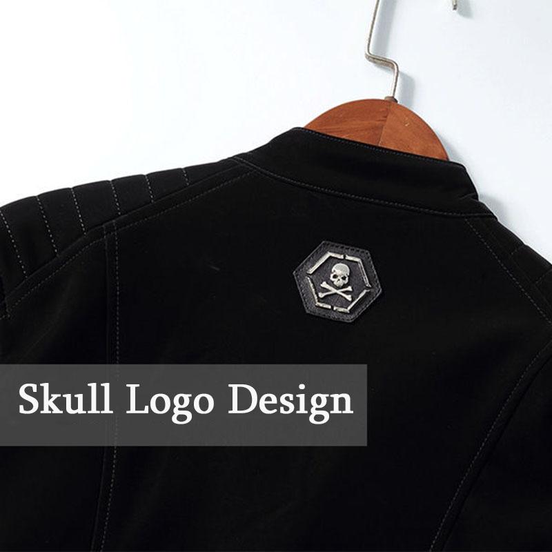 Plus Velvet Thick Korean Men's Leather Jacket Short Velvet Stand-up Collar Slim-fit Motorcycle Jacket Autumn and Winter