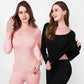 Women Winter Thermal Underwear U-neck Tops Pants Female Autumn Clothes Tight Suit Thicken Windproof Soft Lining Long Sleeve High Elasticity Slim