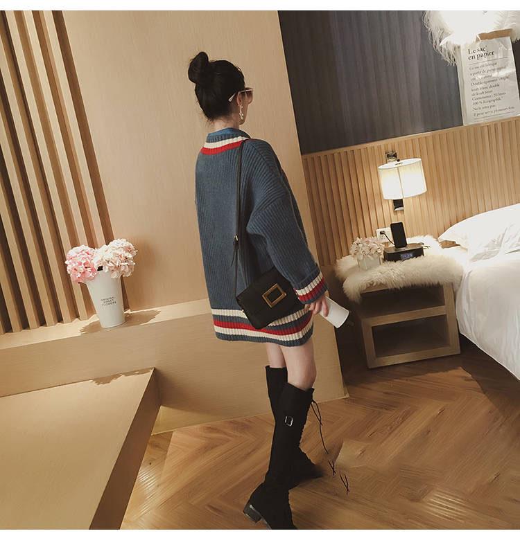 Sweater Thicken Autumn Mid-length Loose Japanese Soft Sister College Style Student Women