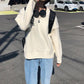 Pullover  Long Sleeve Knitted Bottoming Jacket Tide Sweater Women's Round Neck Hedging Loose