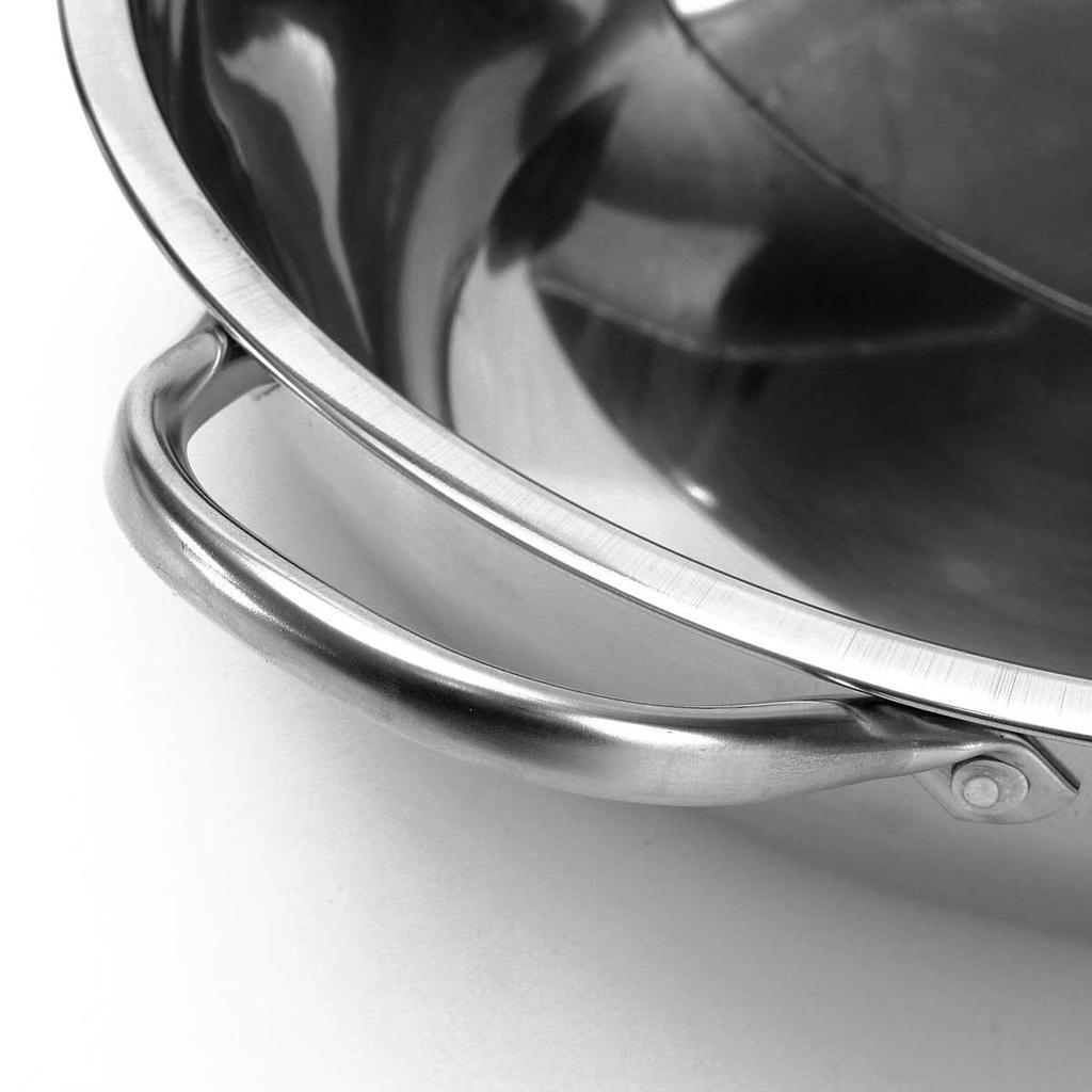 Stainless Steel Twin Double Pot Cookware Shabu Induction Compatible