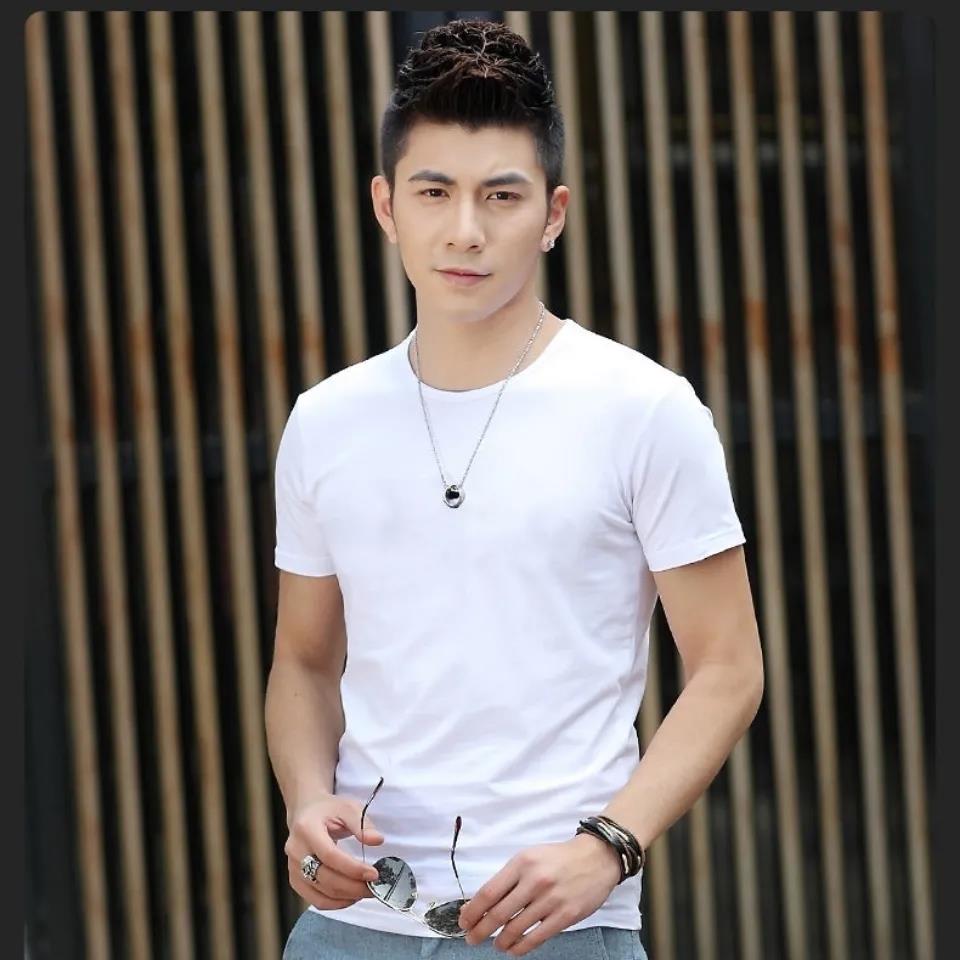 Spring and Summer T-shirt Youth T-shirt Fashion All-match T-shirt Base Short Sleeve