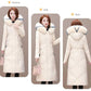 Cotton-padded Clothes Women's Mid-length Winter Clothes Korean Style Loose Fashion Women's Fur Collar Down Padded Coat