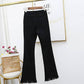 Large Size Autumn and Winter Bell Bottom Pants High Waist Slim Stretch Casual Denim Long Pants Women