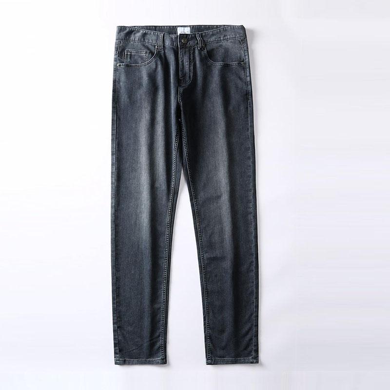 Soft and Comfortable High-end Men's Spring, Summer and Autumn Light-colored Thin Straight Stretch Jeans
