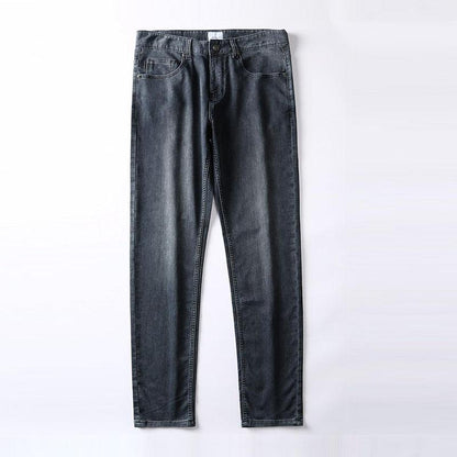 Soft and Comfortable High-end Men's Spring, Summer and Autumn Light-colored Thin Straight Stretch Jeans