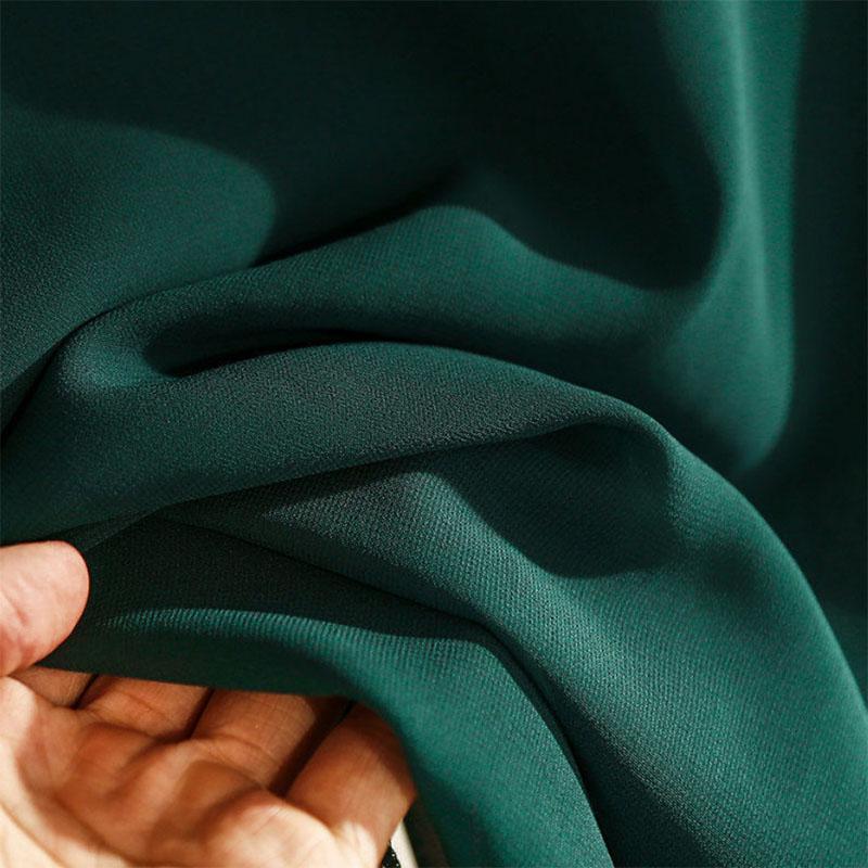 Solid Color Round Neck Pullover Shirt Chiffon Shirt Five-point Sleeves Plus Fat Plus Size Women's Loose and Thin