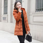 Women's Autumn and Winter Golden Down Medium Length Thickened Down Cotton Padded Jacket
