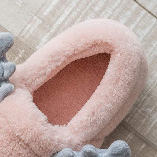 Female Winter Home Cute Cartoon Cotton Slippers Women Warm Indoor Soft Bottom Anti-skid Cotton Slippers