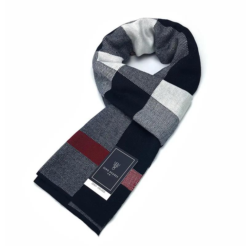Winter Imitation Cashmere Scarf Men's Multi-color Optional Fashion Printing Scarf Thick Warm High-end Wool Scarf Christmas