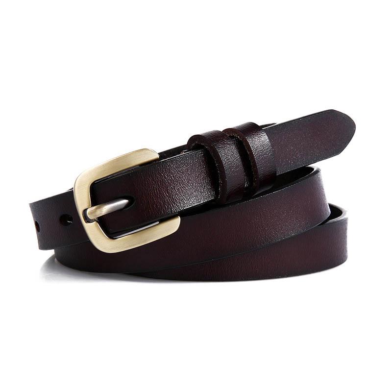 Women's Belt Thin Belt Square Pin Buckle Solid Color Simple