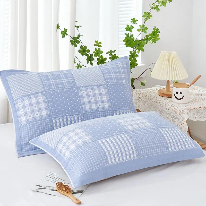 A Pair of Cotton Pillowcases Thickened Household Pillowcases Soft Skin-friendly Student Dormitory Pillow Covers