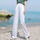 High Waist Ice Silk Straight-leg Pants Loose Wide-leg Pants Suit Pants Women's Summer Thin Silky Satin Wide-leg Pants