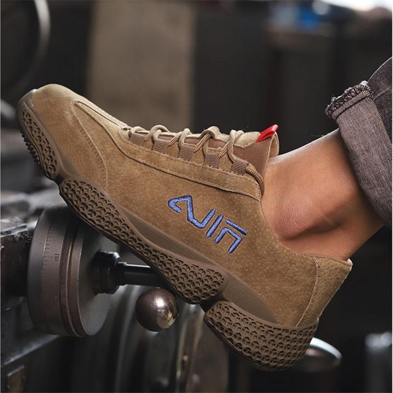 Labor Insurance Shoes 2020 Men Steel Head Anti-smash Stab-resistant Anti-slip Electric Welder Beef Tendon Jelly Bottom Work Shoes