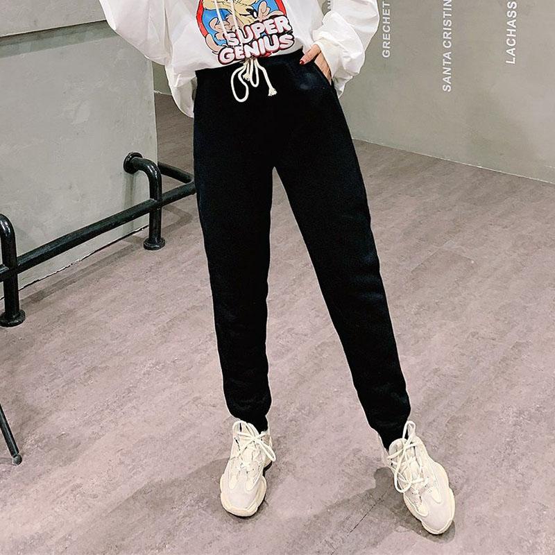 Winter Lamb Velvet Thick Sports Pants Feet Plus Velvet Casual Pants Loose Harem Pants Plus Size Cotton Trousers Trousers Women
