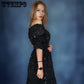 Dress Summer Women Stars Printed Off Shoulder Slim Black Dresses Girl Schoolgirl Kawaii Sweet Casual