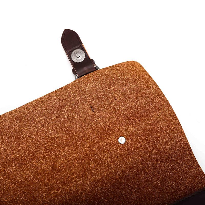 Business Briefcase Men Retro PU Leather Flip Cover Handbag Shoulder Diagonal Computer Bag