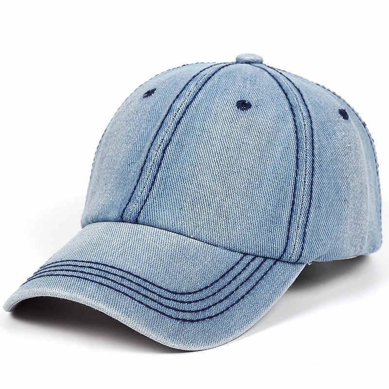 High Quality Washed Cowboy Cotton Adjustable Solid Color Baseball Cap Unisex Couple Cap Fashion