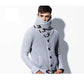 Sweater Jacket Plus Velvet Thickening Cold Warm Sweater Cardigan Sweater Male Trend High Collar